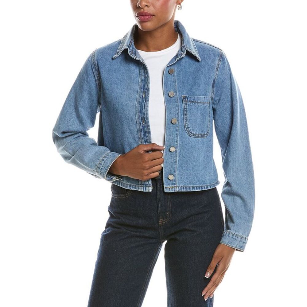 Current/Elliott Womens Denim Top, Blue